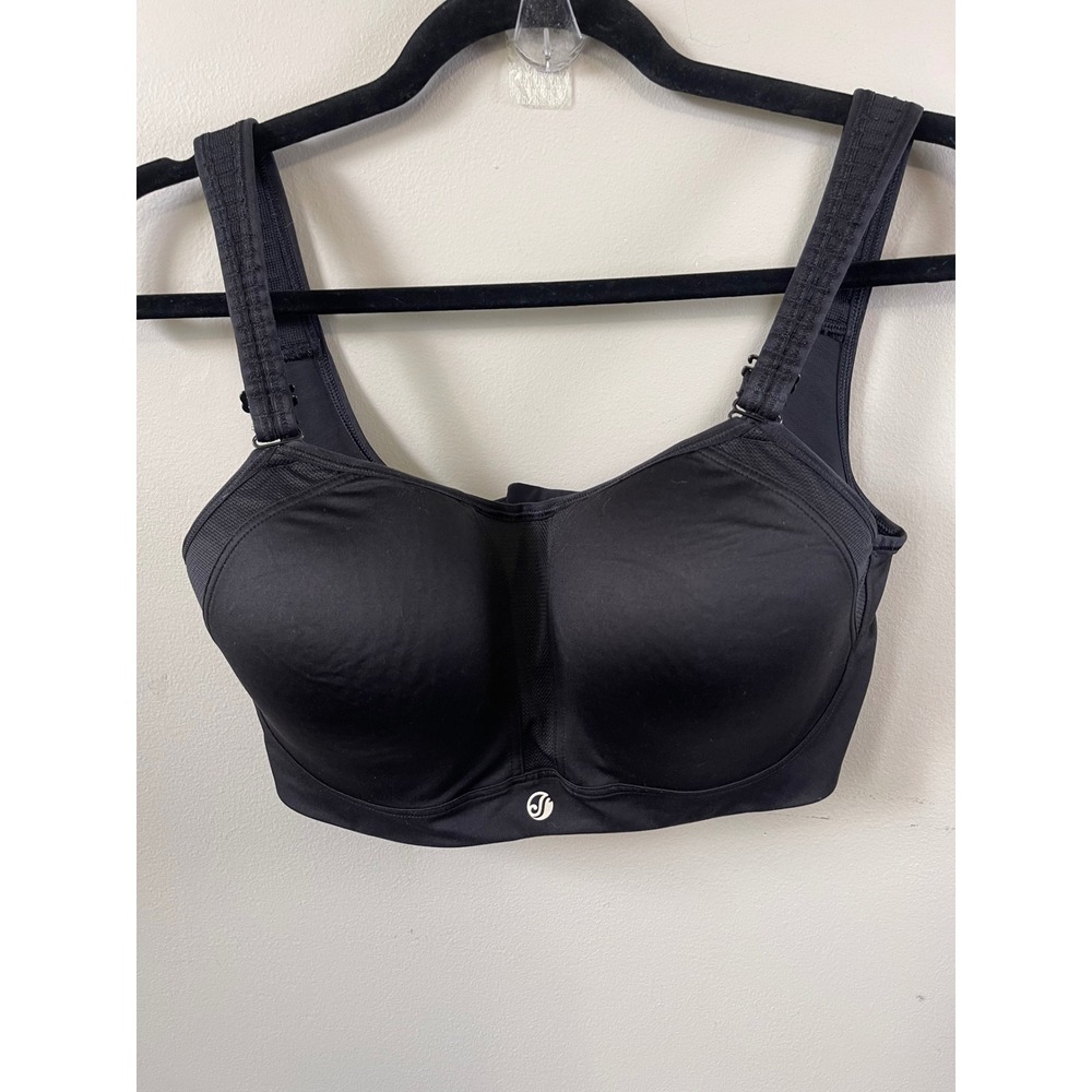 Juno Moving Comfort Sports Bra Black Underwire High Impact 34DDD padded comfort